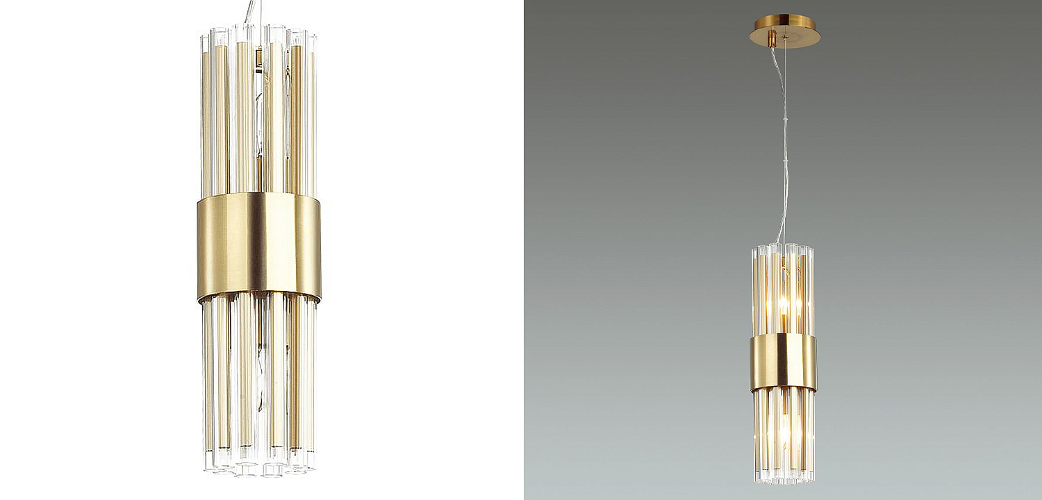 Подвесной светильник Gladwin Glass Tube Hanging Lamp - Loft-Concept в Перми