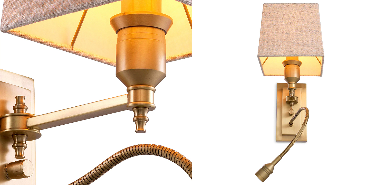 Бра Eichholtz Wall Lamp Ellington Brass Бра Eichholtz Wall Lamp Ellington Brass - Loft-Concept в Перми