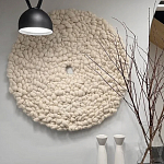 Панно на стену из шерсти мериноса Белый Круг  варинант исполнения - 3 | Loft Concept в Перми