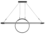 Светодиодная люстра Black LED Circle and Oval Lamp варинант исполнения - 2 | Loft Concept в Перми