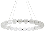 Светодиодная кольцевая люстра с круглыми плафонами Crystal Globule Chandelier Chrome варинант исполнения - 3 | Loft Concept в Перми