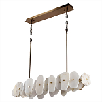 Подвесной светильник с фигурными элементами из белого алебастра Cryptocrystalline Stone варинант исполнения - 5 | Loft Concept в Перми