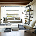 Металлический стеллаж с деревянными полками и ящиками Menzie Metal Wood Rack варинант исполнения - 4 | Loft Concept в Перми