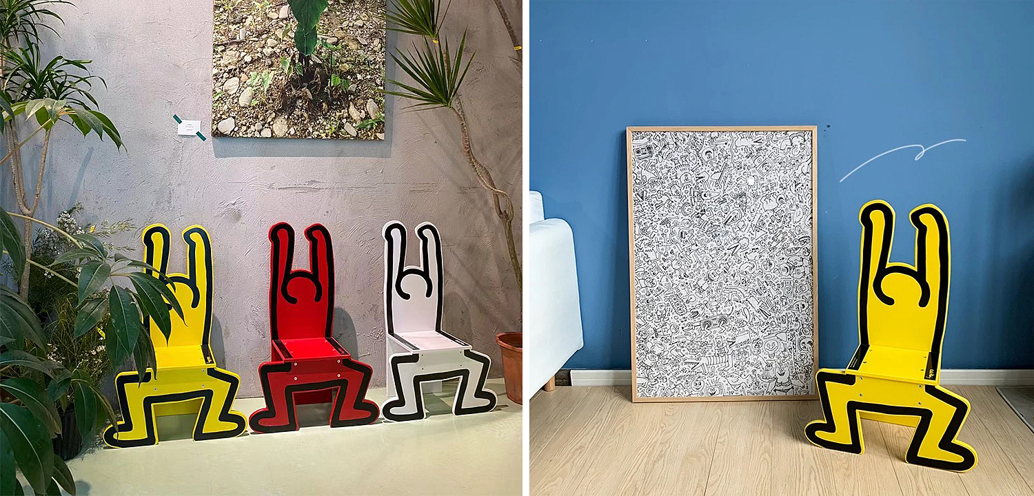 Детский стул Chaise Keith Haring Dancer Vilac Желтый Детский стул Chaise Keith Haring Dancer Vilac Желтый - Loft-Concept в Перми