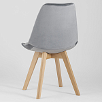 Стул с мягким велюровым сиденьем Arvika Grey варинант исполнения - 5 | Loft Concept в Перми