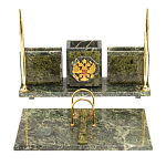 Настольный письменный набор из змеевика с гербом России Successful Leader варинант исполнения - 1 | Loft Concept в Перми