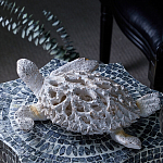 Статуэтка черепаха с ажурным панцирем и детализированной текстурой в белом цвете Marine Accessories варинант исполнения - 7 | Loft Concept в Перми