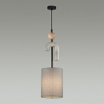 Подвесной светильник с серым тканевым плафоном Flourish варинант исполнения - 3 | Loft Concept в Перми