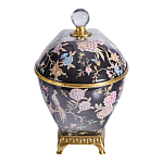 Шкатулка черного цвета с цветочной росписью Eden Garden варинант исполнения - 3 | Loft Concept в Перми