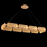 Люстра прямоугольная с текстурным природным рисунком IceFlame варинант исполнения - 1 | Loft Concept в Перми