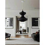 Подвесной вязаный черный светильник «Моника» варинант исполнения - 2 | Loft Concept в Перми