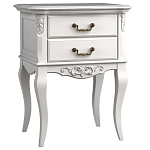 Тумба прикроватная белого цвета из массива бука в стиле прованс White Provence варинант исполнения - 1 | Loft Concept в Перми