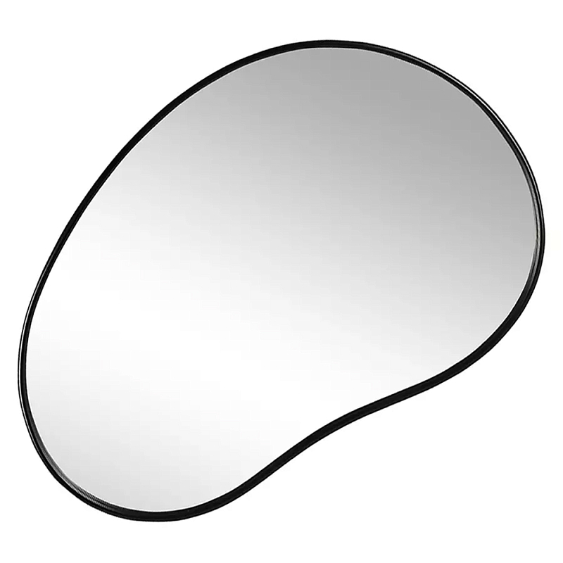 Зеркало асимметричной формы Oval Light Reflection Черный в Перми | Loft Concept 