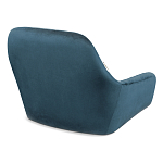 Стул с мягкой синей обивкой из велюра и подъемно-поворотным механизмом на черных колесиках Harper Blue варинант исполнения - 3 | Loft Concept в Перми