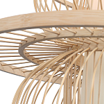 Подвесной светильник фигурный из деревянных прутьев с плафоном из натуральной ткани Light Inside the Cell варинант исполнения - 6 | Loft Concept в Перми