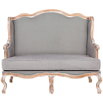 Диван двухместный из массива бука светло-серый Solid Luxury варинант исполнения - 1 | Loft Concept в Перми