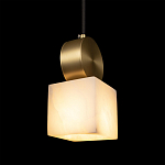 Подвесной светильник с квадратным мраморным плафоном Marble square варинант исполнения - 6 | Loft Concept в Перми