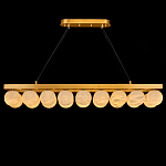 Люстра линейная прямоугольная с сферическими плафонами Phased Spheres варинант исполнения - 2 | Loft Concept в Перми
