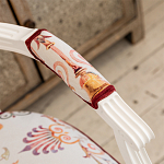 Полукресло из массива бука бежевое с растительным орнаментом Raffael Angel Beige Chair варинант исполнения - 3 | Loft Concept в Перми