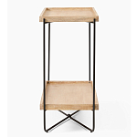 Консоль деревянной столешницей и полкой Wooden Table Top and Shelf варинант исполнения - 1 | Loft Concept в Перми