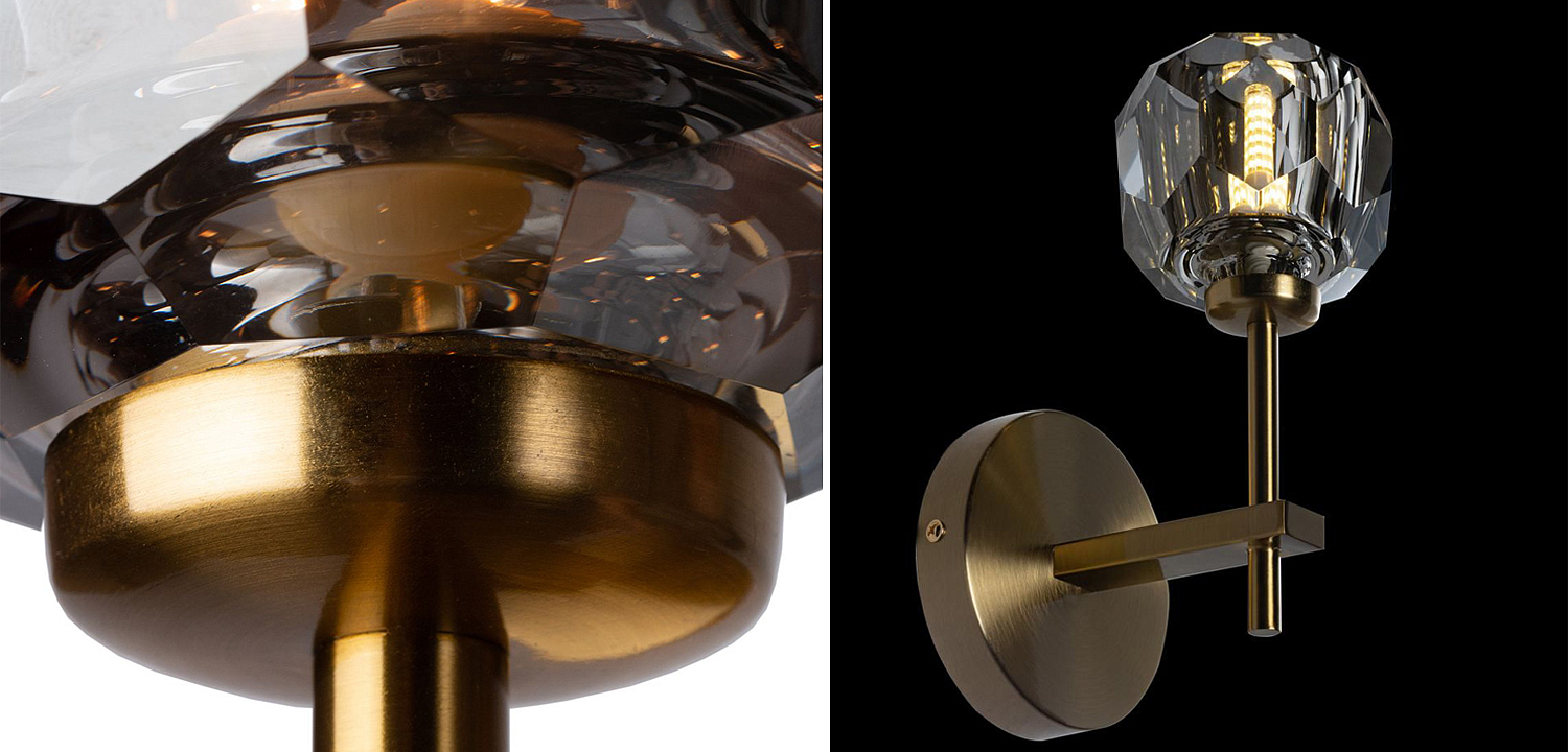 Бра RH Boule de Cristal Single Sconce smoky Бра RH Boule de Cristal Single Sconce smoky - Loft-Concept в Перми