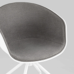Офисное кресло из пластика с мягким сиденьем Eggshell Grey варинант исполнения - 7 | Loft Concept в Перми