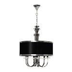 Люстра подвесная круглая с черным абажуром и чашей крепления в форме многогранника Natural Concepts варинант исполнения - 2 | Loft Concept в Перми