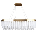 Люстра подвесная овальная со стеклянными трубками Nembus варинант исполнения - 1 | Loft Concept в Перми