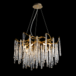 Люстра на подвесе с каркасом из металла и прозрачными подвесками из стекла Droplet Chandelier варинант исполнения - 2 | Loft Concept в Перми