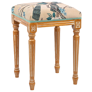 Банкетка с синими павлинами Emperor's Bird 34 см