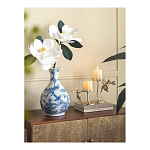 Ваза с мотивами цветущего сада с попугаями Blue Vase Inspired by Nature варинант исполнения - 4 | Loft Concept в Перми