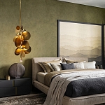 Люстра креативная из дисков цвета латунь Constellation Light and Style варинант исполнения - 3 | Loft Concept в Перми