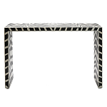 Консоль Дизайнерская Kenya Console ZEBRA Bone Inlay black варинант исполнения - 1 | Loft Concept в Перми