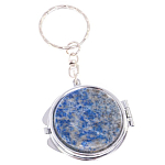 Зеркало брелок карманное двухстороннее из натурального камня Лазурит Stone Mirrors варинант исполнения - 5 | Loft Concept в Перми