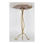 Столик приставной с столешницей Тропический лист Tropical Forest gold варинант исполнения - 3 | Loft Concept в Перми