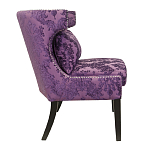 Полукресло с мягкой обивкой из жаккарда на 4-х ножках из массива березы Baroque Armchair violet варинант исполнения - 1 | Loft Concept в Перми