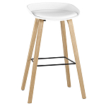 Барный стул на ножках из натурального дерева Boras White варинант исполнения - 1 | Loft Concept в Перми