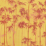 Обои ручная роспись Distant Bamboo Firefly on dyed paper варинант исполнения - 1 | Loft Concept в Перми