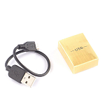 Зажигалка электронная с накладкой из натурального камня Содалит и с USB проводом для зарядки Stone Lighters варинант исполнения - 4 | Loft Concept в Перми