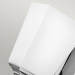 Бра с белым матовым плафоном на прямоугольном основании цвета хром Hinkley варинант исполнения - 4 | Loft Concept в Перми