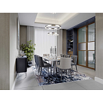 Люстра с двумя кольцами цвета хром и прозрачными хрустальными шарами по периметру Sacramento Transparent Balls Chandelier варинант исполнения - 11 | Loft Concept в Перми