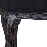 Кресло низкое в стиле прованс Черный Лен Louis French Armchair  варинант исполнения - 4 | Loft Concept в Перми