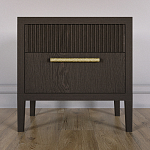 Прикроватная Тумбочка Primo с двумя ящиками Темный орех варинант исполнения - 1 | Loft Concept в Перми