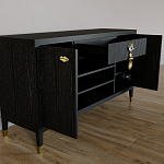 Комод-буфет Elsa Dreams Black с открытыми полками   варинант исполнения - 5 | Loft Concept в Перми