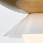 Подвесной светильник латунного цвета с конусовидным белым плафоном Quintiesse варинант исполнения - 10 | Loft Concept в Перми