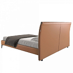 Кровать двуспальная коричневая из экокожи Modern Look варинант исполнения - 4 | Loft Concept в Перми