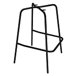 Барный стул со спинкой и подлокотниками на 4-х металлических ножках Douglas Rhombus Серый Велюр варинант исполнения - 5 | Loft Concept в Перми