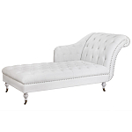 Кушетка белая с мягкой обивкой из велюра Michael Couch варинант исполнения - 1 | Loft Concept в Перми