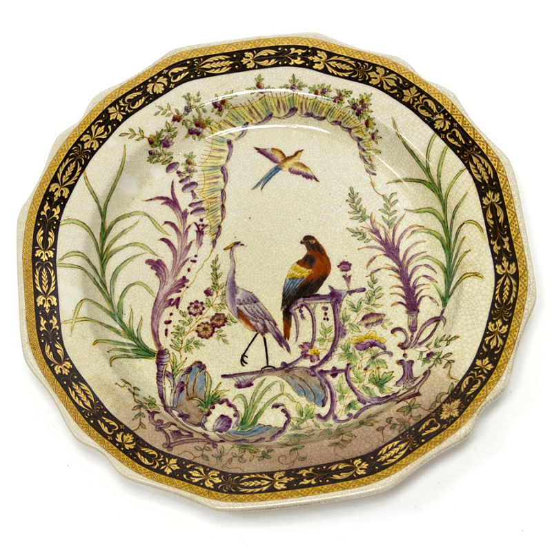 Тарелка настенная Heron and Parrot Мульти Бронза Тарелка настенная Heron and Parrot Мульти Бронза в Перми | Loft Concept