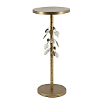 Столик золотистый с цветочной композицией на основании Forest Fairy Tale варинант исполнения - 3 | Loft Concept в Перми